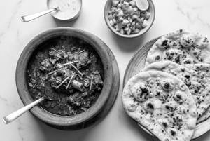 Mutton Handi [Half] With 4 Butter Naan