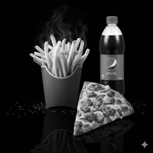 1 Chicken Slice Pizza+ Fries+ Soft Drinks