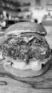 Crispy tofu burger.