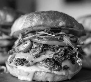 Texas sriracha mayo burger.