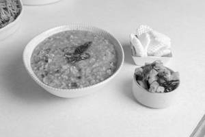 Sambar Rice With Aloo Fry