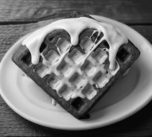 Crimson Red Velvet Waffle Sandwich
