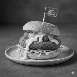Raja Cheese Volcano Veg Burger