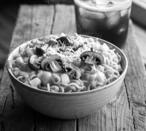 Mushroom Creamy Maggi + Cold Coco