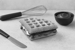 Dark chocolate waffle