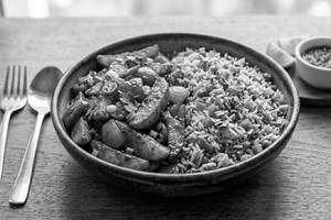 Fried Rice With Chilli Potato