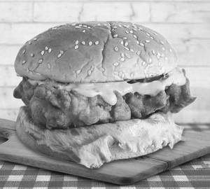 Cheesey Creamy Fried Chicken Burger