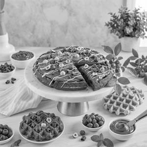 Nutella Chocolate Waffle Pizza