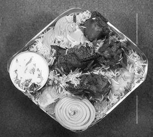 Mutton fry piece biryani