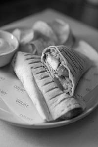 Harissa Fried Cottage Cheese Wrap
