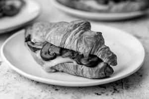 Cheese Mushroom Croissant  Sandwich
