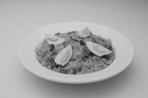 Boiled Eggs and Nuts Poha