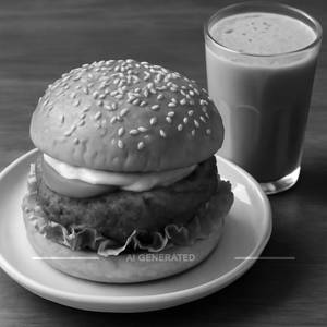 Aloo Tikki Burger With Cold Coffee [250 Ml]