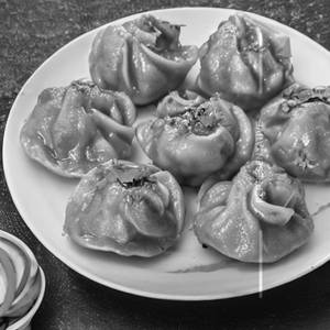 Chicken momos gravy momos