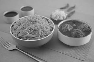 Veg Triple Schezwan Rice Combination With Manchurian Gravy