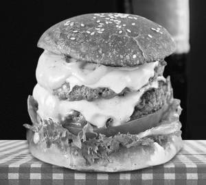 Mutton Keema Double Patty Cheese Burger