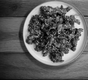 Beef rice + chilli beef