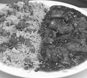 Chicken rice + chicken chilli
