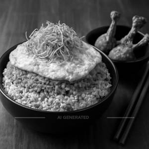 Chicken Triple Rice (1000 Ml) + 4 Pcs Chicken Lollipop