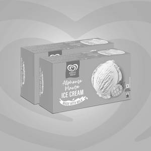 Kwality Wall's Alphonso Mango Ice Cream Party Pack (700ml x 2)