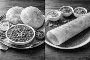 Chole Bhature with Plain dosa