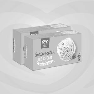 Kwality Wall's Butterscotch Ice Cream Party Pack (700ml x 2)