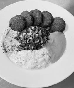 Falafel With Muhammara Dip