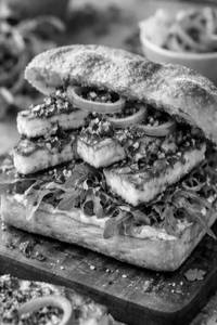 Zesty Halloumi Avocado Sandwich