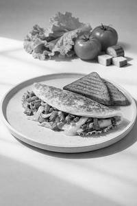 Loaded Veg & Cheese Omelette