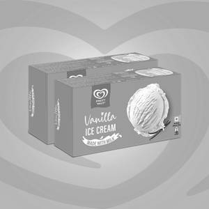 Kwality Wall's Vanilla Ice Cream Party Pack (700ml x 2)