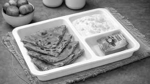 Paneer Paratha With  Curd [o]