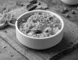 Dal Khichdi with curd