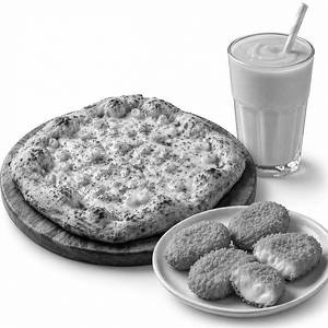 Corn Pizzaa + Corn Nuggets + Mango Mini Shake