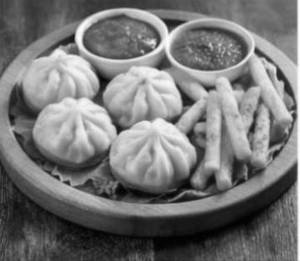 Steamed veg momos combo [6 pieces]