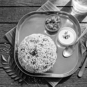 Aromatic Veg Biryani Bowl With Raita