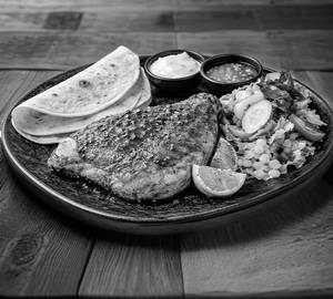 Charcoal grilled chicke