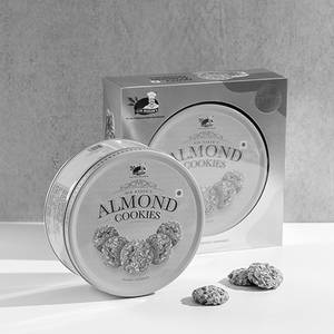 Almond Cookies [Tin round box] [400 grams ]