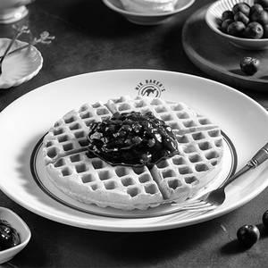 Waffles With Blueberry Jam