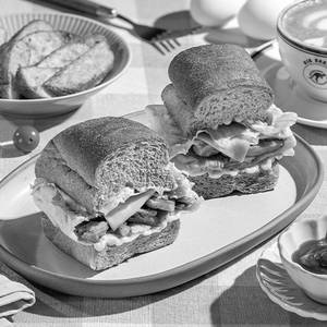 Smoked Chicken and Egg Sandwich