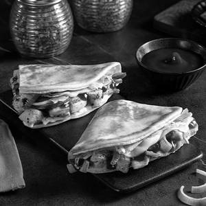 Smoked Chicken Flat Bread Sandwich