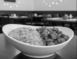 Veg Fried Rice With Chicken Chili [Serves 1]