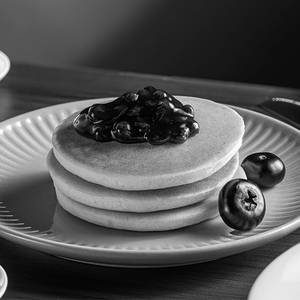 Pancakes With Blueberries And Whipped Cream