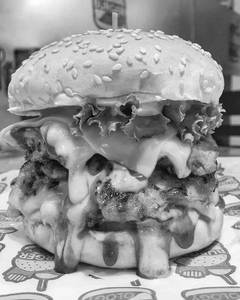 Crispy with cheese veg double patty burger