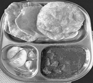 Puri with beef