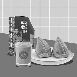 Mini Chatpate Samosa (2 Pcs) + Adrak Chai (2 Cups)