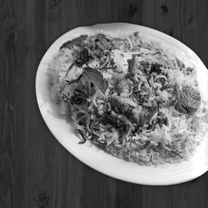 Chicken fry piece biryani
