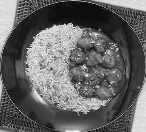 Fried Rice With Manchurian [Serves 1]