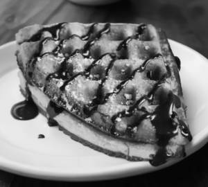 Black And White Velvet Waffle