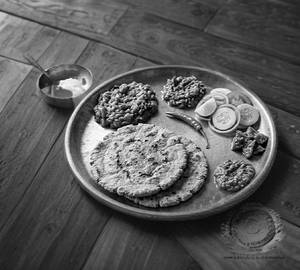 Bajra Bhakri Baingan Bharit