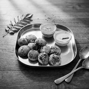 Authentic South Indian Mini Podi Idli With Sambhar And Special Chutney